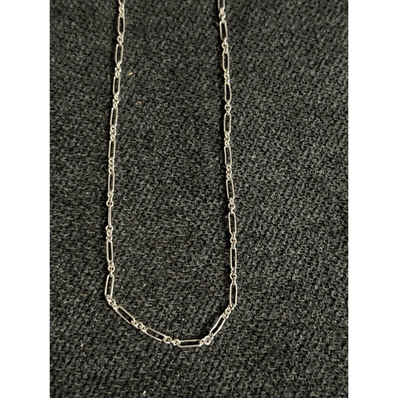 Vintage Sterling Silver Paperclip Chain Necklace 20.5" 925 #350 - Picture 4 of 6